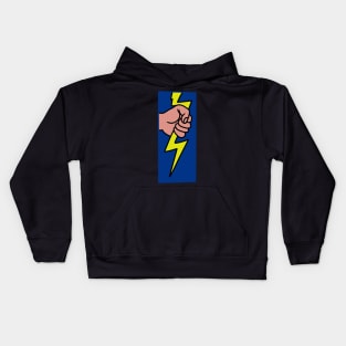 pop art lightning bolt Kids Hoodie